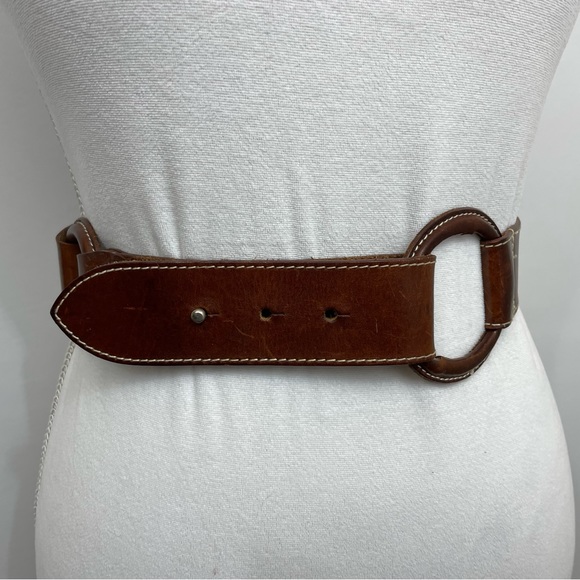 The Limited Accessories - The Limited Brown Leather Belt Ring Buckle Made in Italy Small
